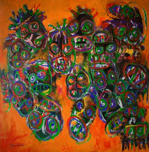 Something fishy von Gabriel Jideonwor, Malerei kaufen auf Singulart