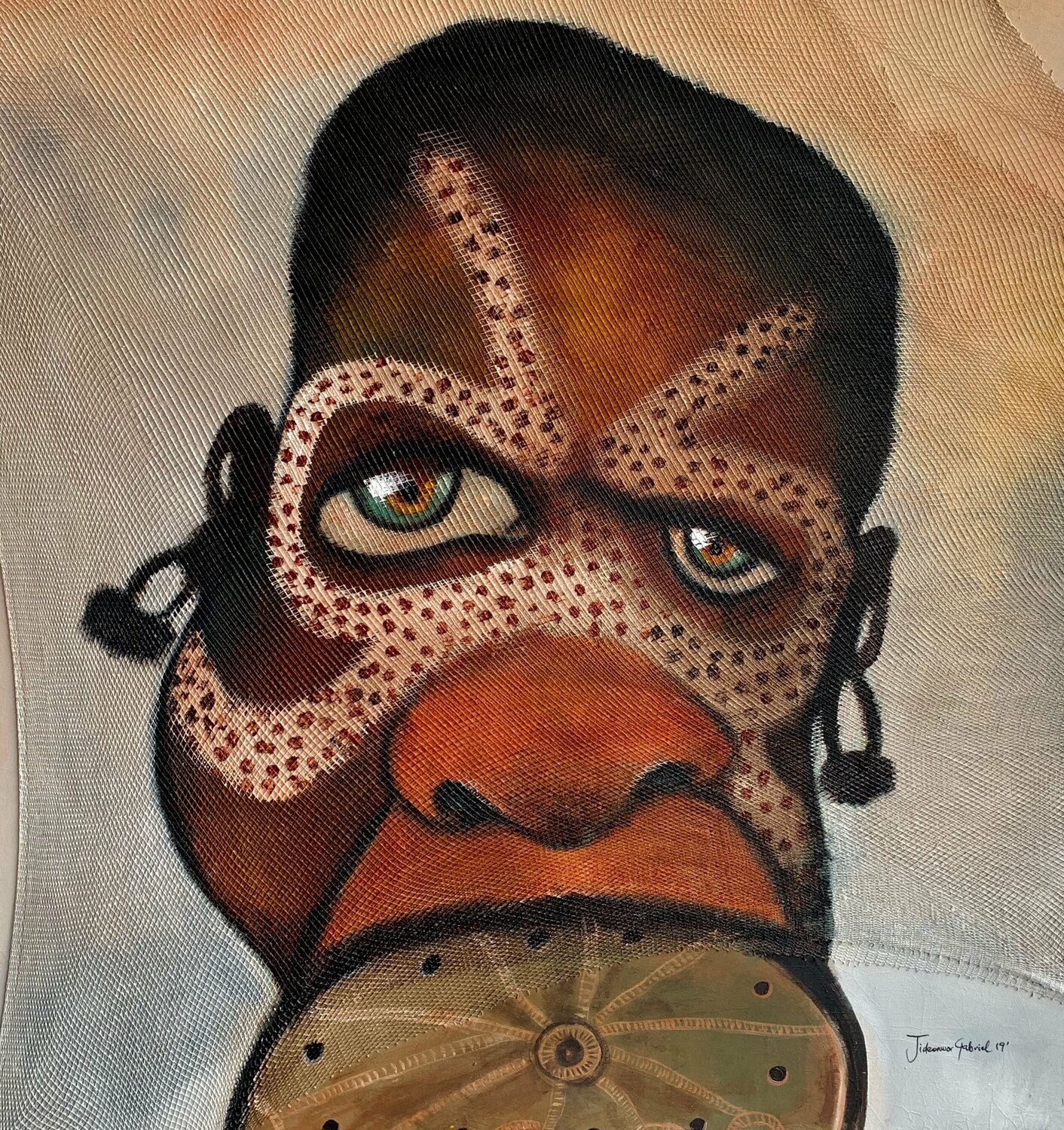 African heritage Gabriel Jideonwor Pintura original en venta
