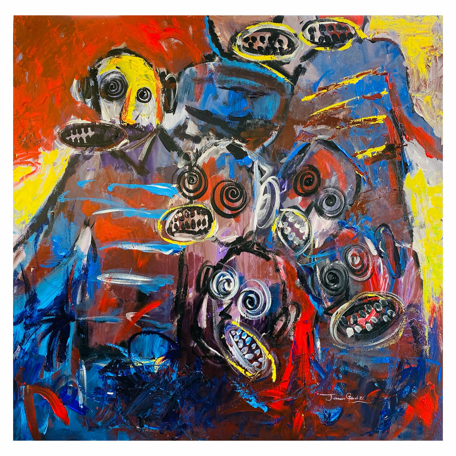 Spectators Gabriel Jideonwor Pintura original en venta