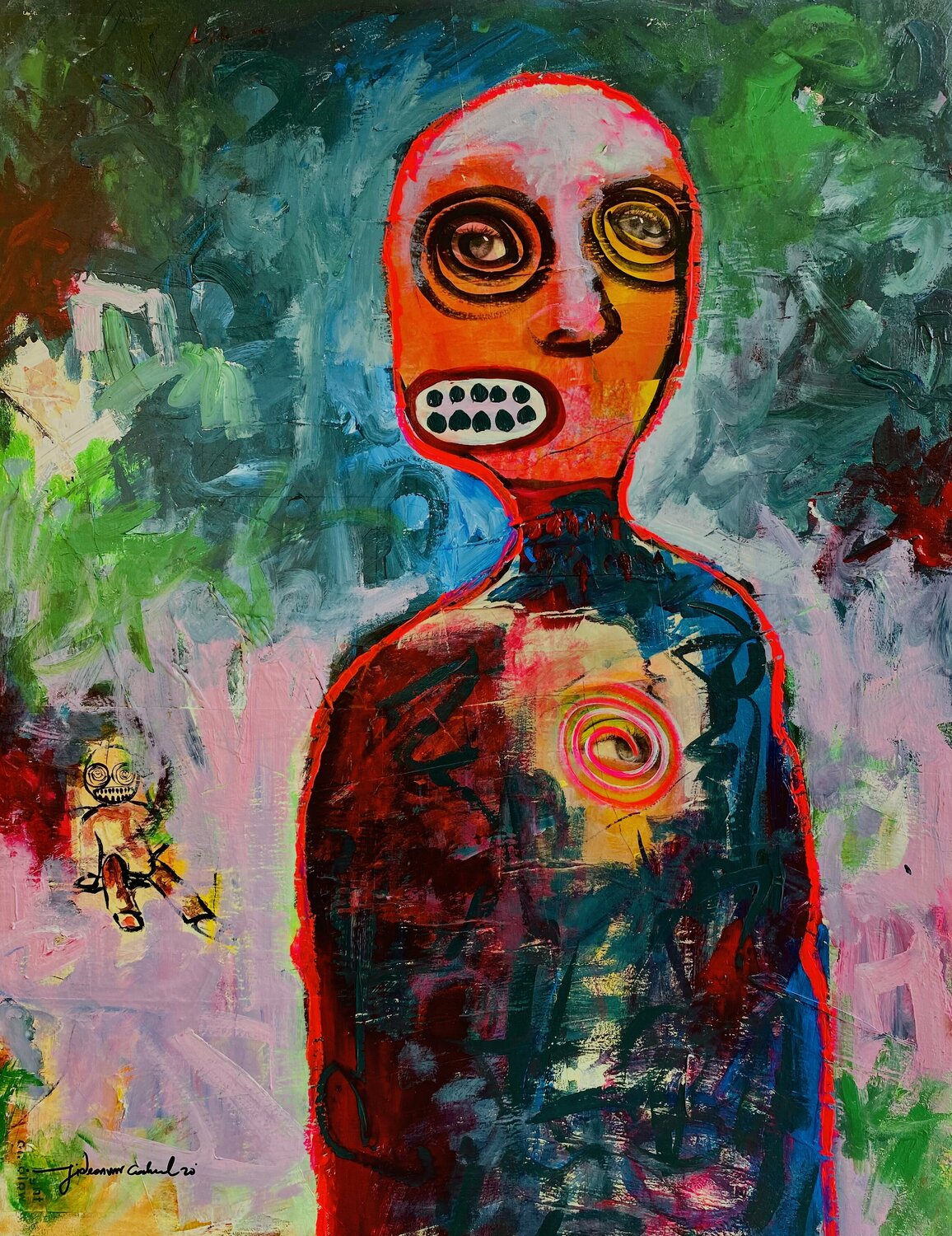 In my heart Gabriel Jideonwor Original painting for sale