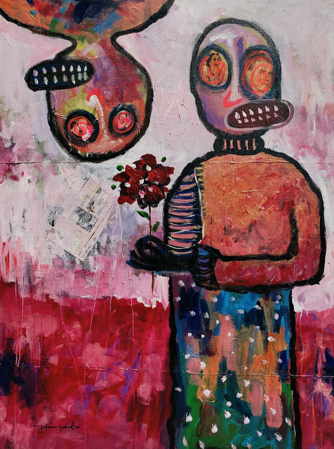 Stay with me tonight Gabriel Jideonwor Originalgemälde zu verkaufen