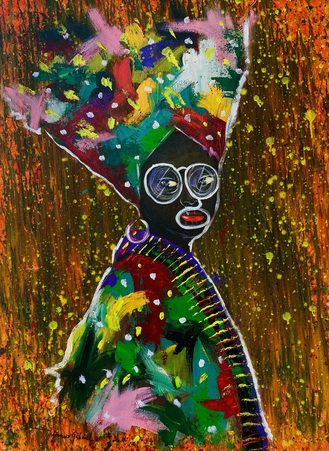 Mama Africa Gabriel Jideonwor Dipinto originale in vendita