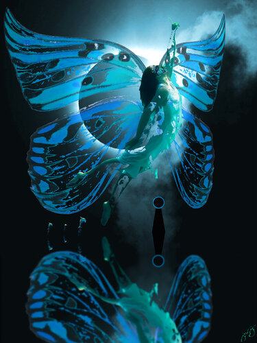butterfly 45 par Jason Lincoln Jeffers, Digital en vente sur Singulart
