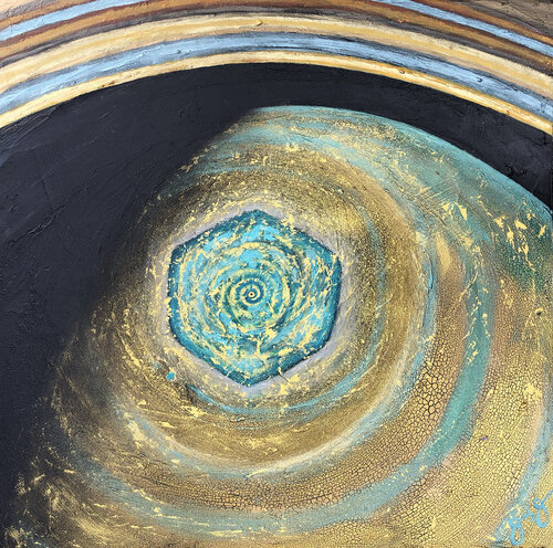 aeon 7: saturn has a hex by Jason Lincoln Jeffers, Painting for Sale on Singulart