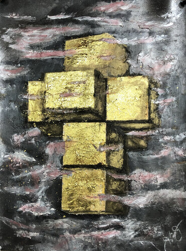 aeon 25: a hypercube. di Jason Lincoln Jeffers, Pittura in vendita su Singulart