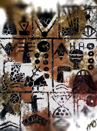 cuneiform 1 par Jason Lincoln Jeffers, Digital en vente sur Singulart