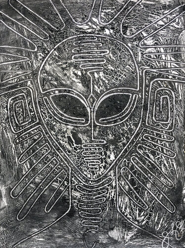 nazca grey by Jason Lincoln Jeffers, Work on Paper for Sale on Singulart