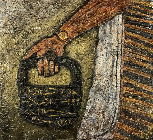 aeon 49: have handbag, will travel. di Jason Lincoln Jeffers, Pittura in vendita su Singulart