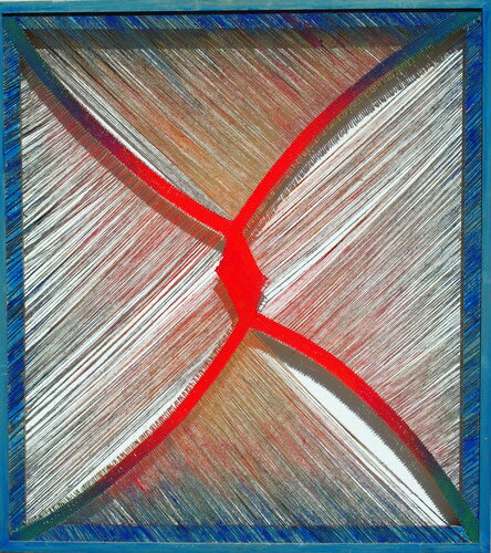 Dinamismo statico multicolorato van Giustino Caposciutti, Schilderij te koop op Singulart