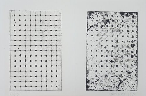 ...e/o... (double face con buchi) van Giustino Caposciutti, Afdruk te koop op Singulart