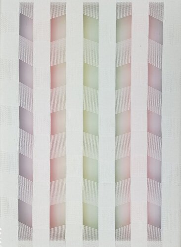 Riflessi segreti fra tela e muro de Giustino Caposciutti, Pintura a la venta en Singulart