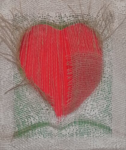 HeartArt: ...solo con il cuore si vede nel modo giusti.... van Giustino Caposciutti, Schilderij te koop op Singulart