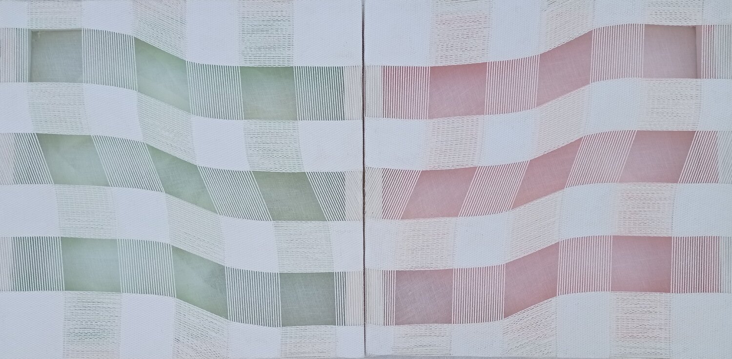 Fra tela e muro: Riflessi complementari 3 (dittico) Giustino Caposciutti