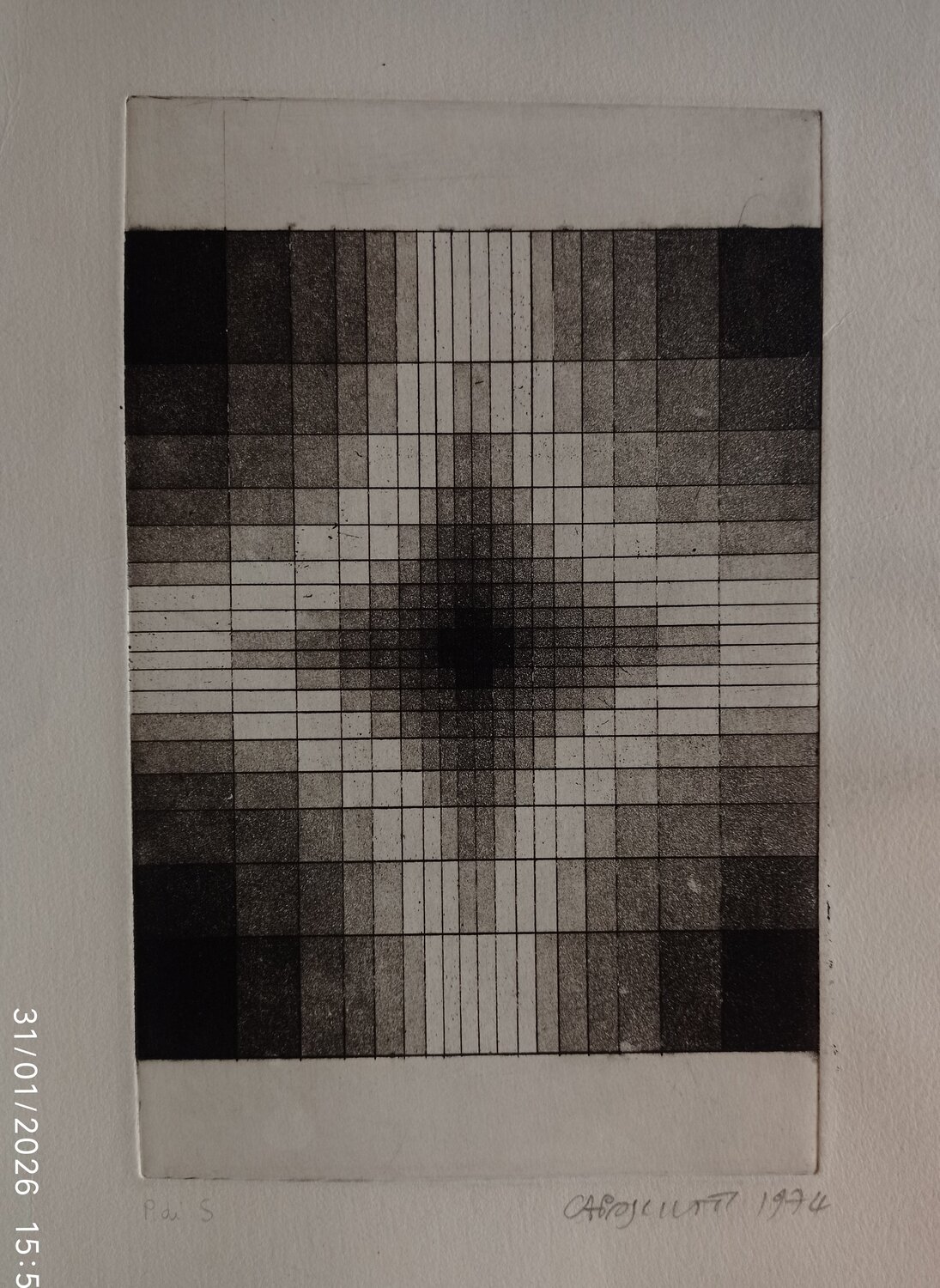 Composizione ottico-logaritmica (1974) Giustino Caposciutti Stampa in vendita