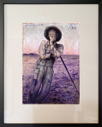 Young farm boy by Andreas Noßmann, Drawing for Sale on Singulart