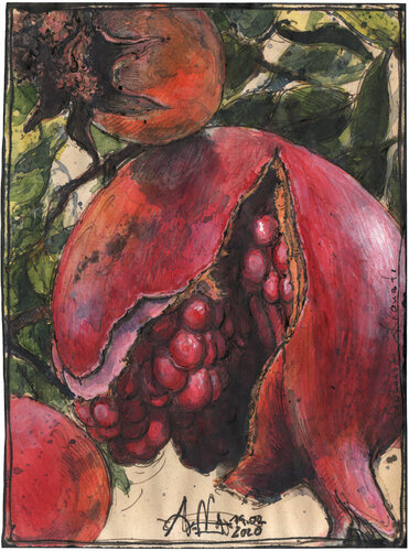 Die geplatzte Granate van Andreas Noßmann, Tekening te koop op Singulart