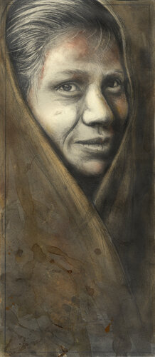 Quilliute Mädchen par Andreas Noßmann, Dessin en vente sur Singulart