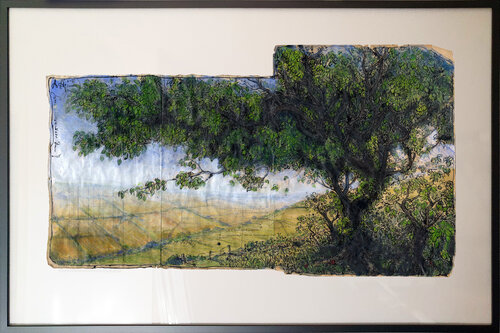 Grosser illusionärer Baum (Big illusionary tree) de Andreas Noßmann, Dibujo a la venta en Singulart