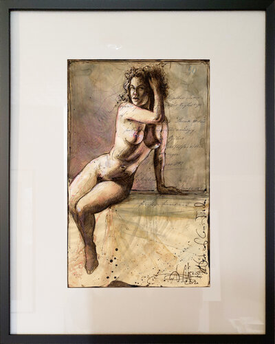 Akt auf leerem Tisch par Andreas Noßmann, Dessin en vente sur Singulart