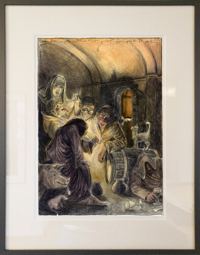 Nadie nos ha visto - Niemand hat uns gesehen (f. n. Goyas Capricho No. 79) par Andreas Noßmann, Dessin en vente sur Singulart