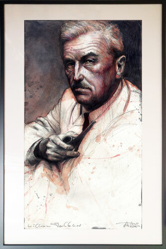 William Faulkner by Andreas Noßmann, Drawing for Sale on Singulart