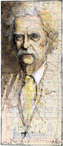 Mark Twain von Andreas Noßmann, Zeichnungen kaufen auf Singulart