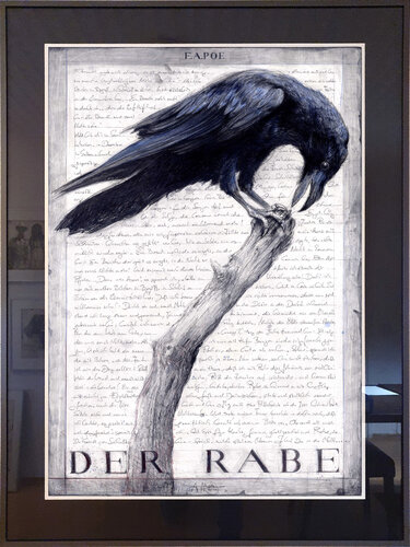 E.A. Poe - Der Rabe (The Raven) de Andreas Noßmann, Dibujo a la venta en Singulart
