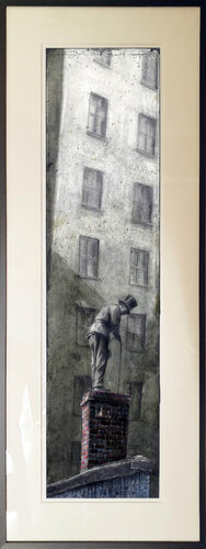 Auf dem Dach einer Stadt (On the roof of a city) di Andreas Noßmann, Disegno in vendita su Singulart