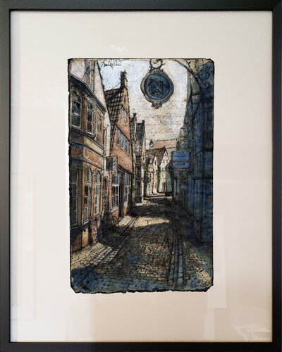 Bremen - Schnoorviertel by Andreas Noßmann, Drawing for Sale on Singulart