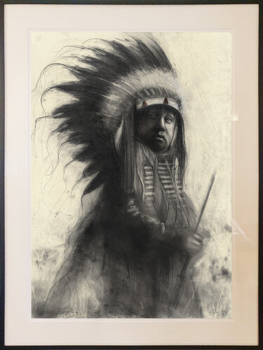 Young Boy - Cheyenne by Andreas Noßmann, Drawing for Sale on Singulart
