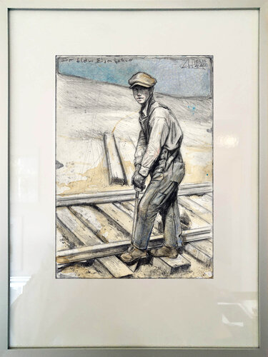 Der kleine Eisenbahner (The little railway worker) von Andreas Noßmann, Zeichnungen kaufen auf Singulart