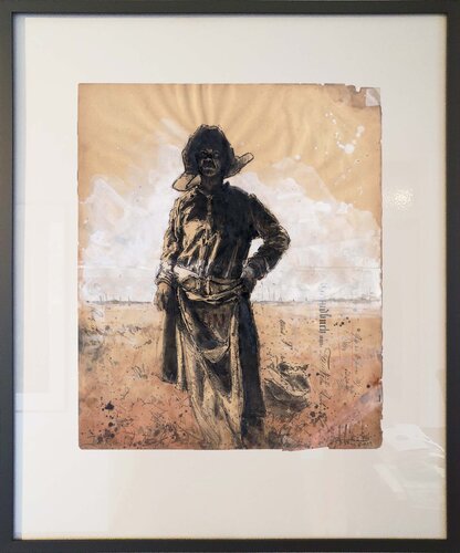 Im Zenit des Tages - Sämann (At the zenith of the day - sower) di Andreas Noßmann, Disegno in vendita su Singulart