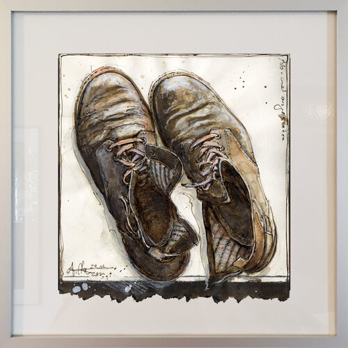Ab- und Ausgetreten (Ceded and resigned) de Andreas Noßmann, Dibujo a la venta en Singulart