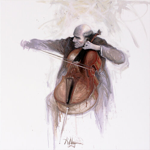 Cello in Momentum di Andreas Noßmann, Pittura in vendita su Singulart