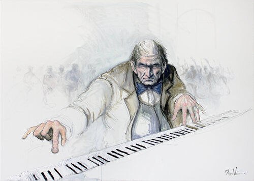 Konzertpianist di Andreas Noßmann, Pittura in vendita su Singulart