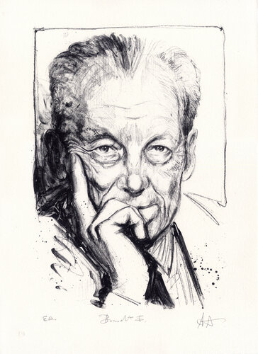 Willy Brandt by Andreas Noßmann, 版畫 for Sale on Singulart