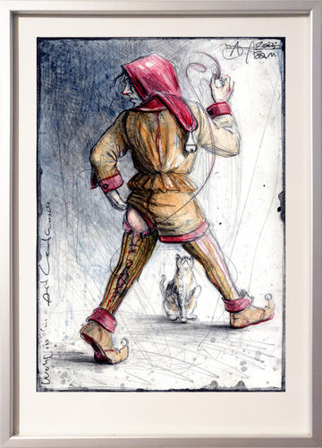 Wohl so ´ne Art Laufmasche (Probably a kind of ladder) di Andreas Noßmann, Disegno in vendita su Singulart