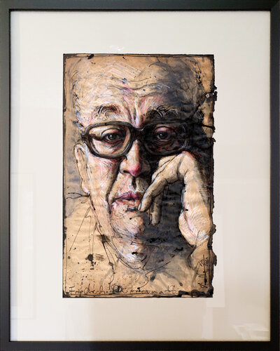 Friedrich Dürrenmatt van Andreas Noßmann, Tekening te koop op Singulart