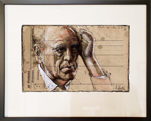 Heinrich Böll van Andreas Noßmann, Tekening te koop op Singulart
