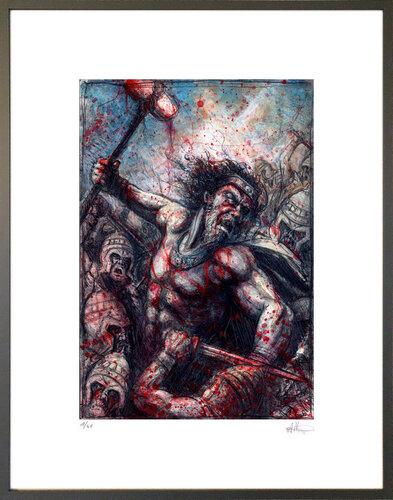 Ajax im Kampf vor den Toren Trojas di Andreas Noßmann, Stampa in vendita su Singulart