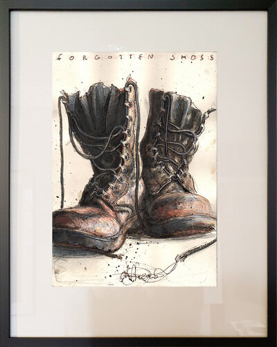 Forgotten Shoes by Andreas Noßmann, 소묘 for Sale on Singulart