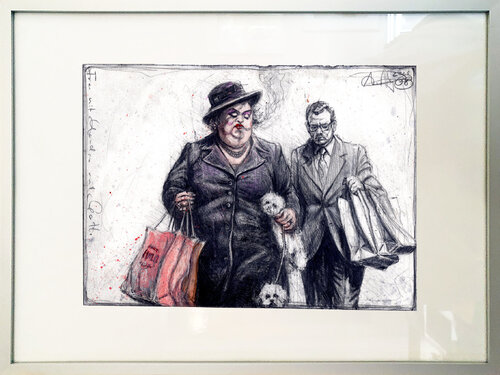 Frau mit Hunden und Gatte Andreas Noßmann