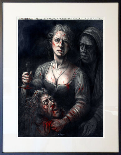 Judith mit dem Haupt des Holofernes van Andreas Noßmann, Tekening te koop op Singulart