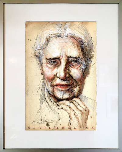 Doris Lessing by Andreas Noßmann, Drawing for Sale on Singulart