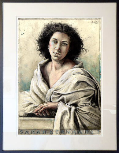 Sarah Bernhardt by Andreas Noßmann, Drawing for Sale on Singulart