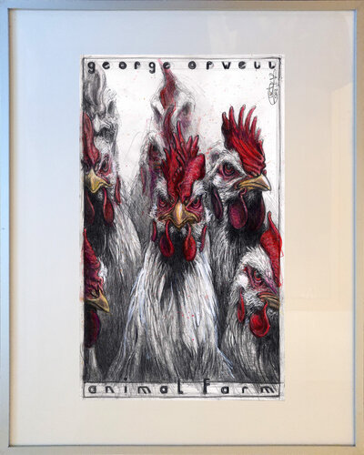 Aufstand der Hühner - Farm der Tiere von Andreas Noßmann, Zeichnungen kaufen auf Singulart
