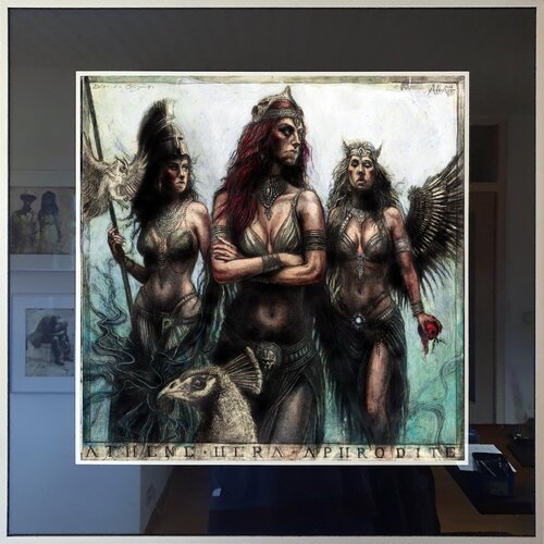 Diven des Olymps - Athene, Hera, Aphrodite de Andreas Noßmann, Dibujo a la venta en Singulart