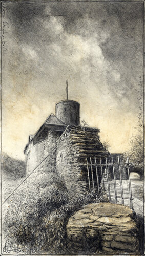 Burg Hengebach by Andreas Noßmann, Drawing for Sale on Singulart