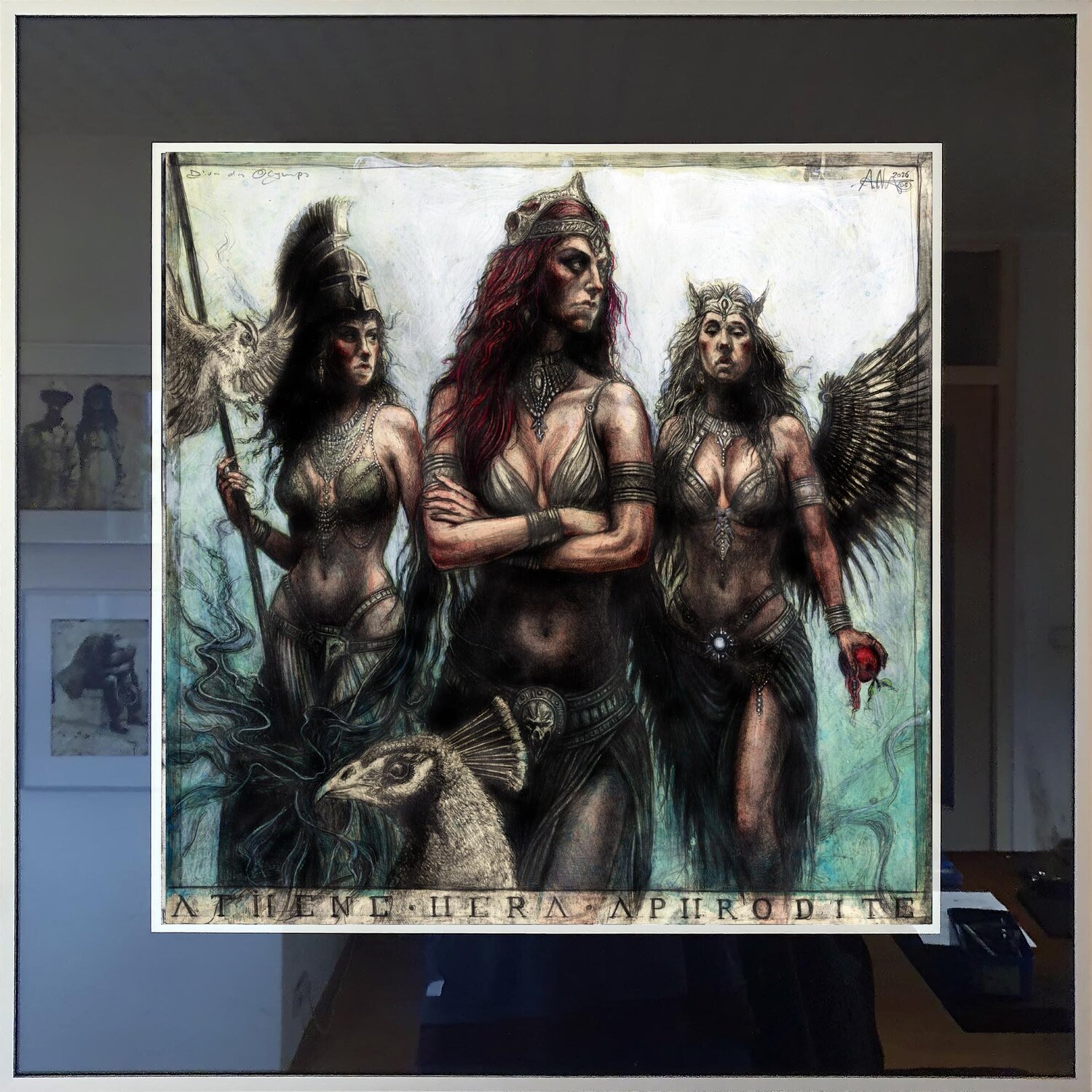 Diven des Olymps - Athene, Hera, Aphrodite Andreas Noßmann Dibujo en venta