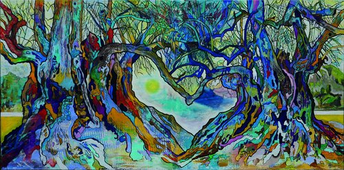 "Olivenherz- II" di Matthias Bargholz, Pittura in vendita su Singulart